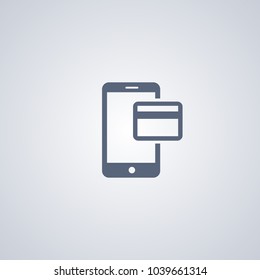 Mobile payment icon, vector best flat icon on white background , EPS 10