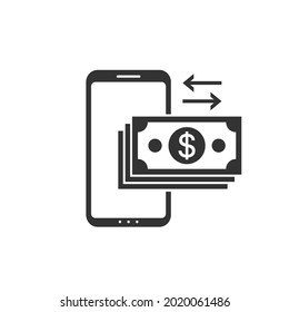 Mobile payment icon. Vector concept illustration for design