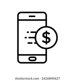 modelo de design vetor de ícone de pagamento móvel simples e limpo