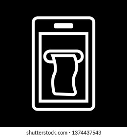 mobile payment icon- vector mobile payment editable icon for website and mobile apps.