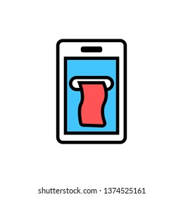 mobile payment icon- vector mobile payment editable icon for website and mobile apps.