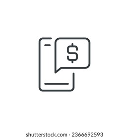 Mobiles Zahlungssymbol, Mobile Payment, Vektorgrafik