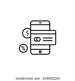 mobile payment icon in vector. Logotype