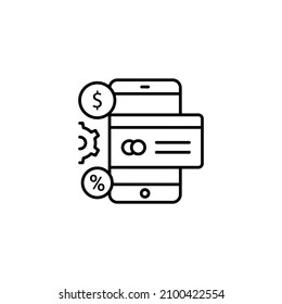 icono de pago móvil en vector. Logotipo
