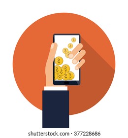 Mobile payment icons design 