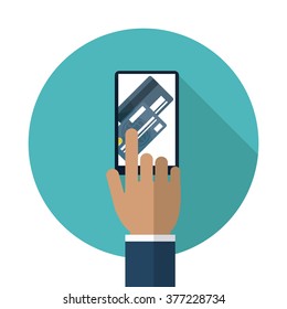 Mobile payment icons design 