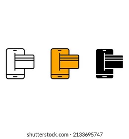 mobile payment  icons  symbol vector elements for infographic web