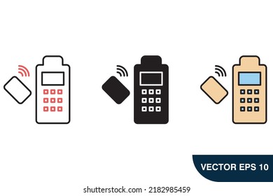 Mobile payment icons  symbol vector elements for infographic web