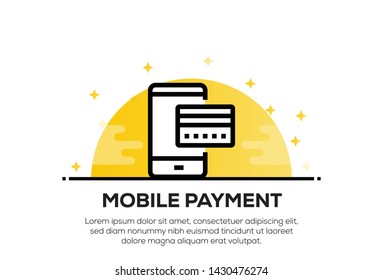 MOBILE PAYMENT AND ILLUSTRATION ICON CONCEPT