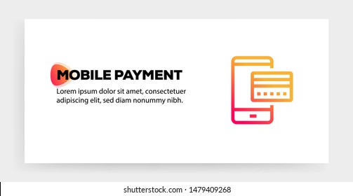 MOBILE PAYMENT AND ILLUSTRATION ICON CONCEPT