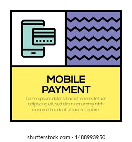 MOBILE PAYMENT AND ILLUSTRATION ICON CONCEPT