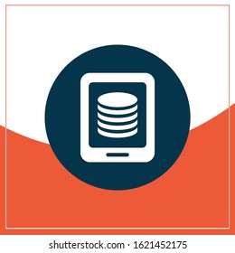 Mobile payment - Illustration with white and orange background