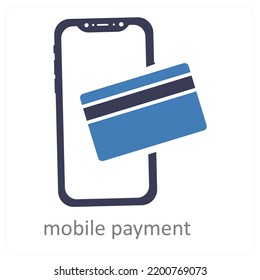 Mobile Payment And Money icon concept