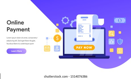 Mobile payment or money transfer with laptop concept. E-commerce market shopping online Isometric illustration. Template for web landing page, banner, presentation, social media, print media