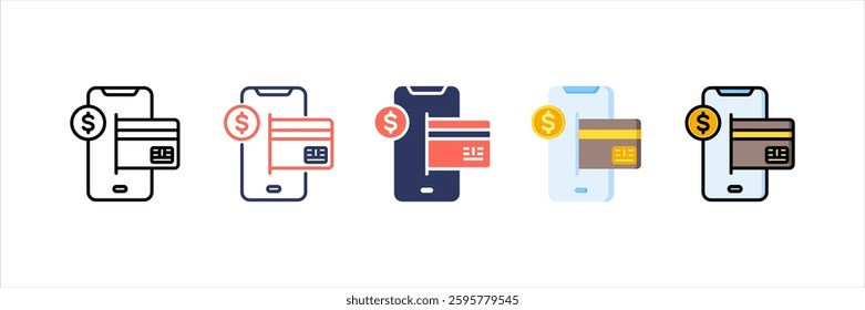 Mobile Payment Multi Style Icon Set