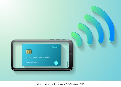 Mobile payment. NFC and wireless payments concept.