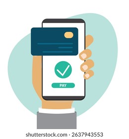 Mobile Payment. Online payment by card using phone.