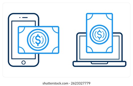 Mobile Payment and Online Payment icon concept