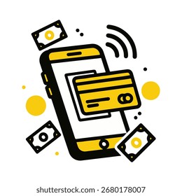 Pago móvil Transacciones seguras en su teléfono inteligente con integración de tarjeta de crédito