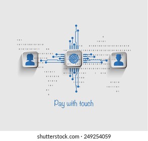 Mobile payment in security mode concept.