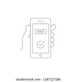 Mobile payment, smartphone illustration