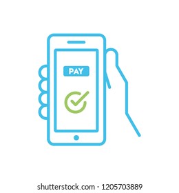 Mobile payment, smartphone illustration