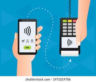Mobile payment with smartphone at POS terminal