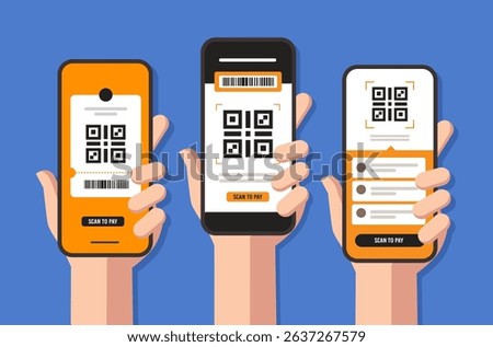 Mobile Payment System Demonstration QR Code Scanning on Smartphones