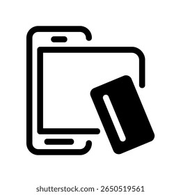 Mobile payment or tap to pay symbol using NFC technology