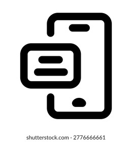 Mobile payment technology icon. Editable line icon. Modern outline icon vector illustration featuring smartphone contactless payment wallet minimal design
