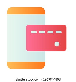 mobile payment transfer card single isolated icon with smooth style