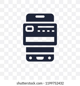 Mobile payment transparent icon. Mobile payment symbol design from Payment collection. Simple element vector illustration on transparent background.