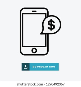 Mobile payment vector icon