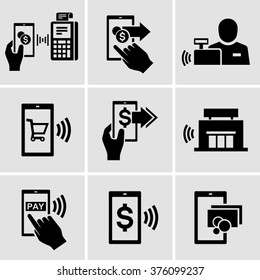 Mobile payment vector icons 