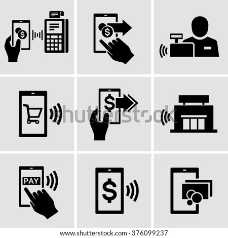 Mobile payment vector icons 