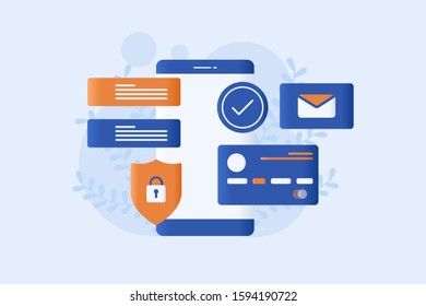 mobile payment vector illustration. modern payment concept flat design