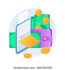 Mobile payment via credit card concept. Mobile payment, business finance pay, transaction online