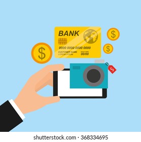 mobile payments design, vector illustration eps10 graphic 