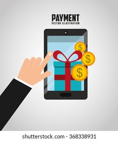 mobile payments design, vector illustration eps10 graphic 