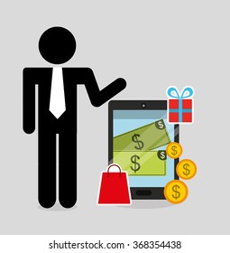 mobile payments design, vector illustration eps10 graphic 