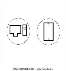 Mobile and pc icon Set