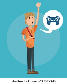 Mobile people cartoon design