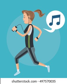 Mobile people cartoon design