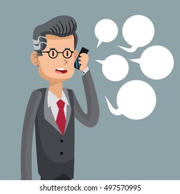 Mobile people cartoon design