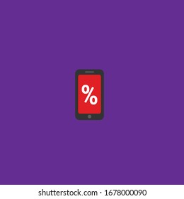 mobile und Prozent icon.Vektorillustration-Illustration.