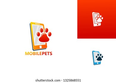 Mobile Pets Logo Template Design Vector, Emblem, Design Concept, Creative Symbol, Icon