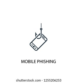 mobile phishing icon. Simple element illustration. mobile phishing concept symbol design. Can be used for web and mobile.