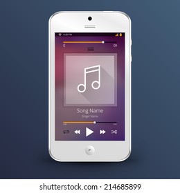 Mobile phohe and media player vector illustration