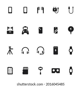 Mobile phone and accessories icons