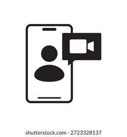 Avatar de la Cuenta del teléfono móvil e icono sólido de la cámara